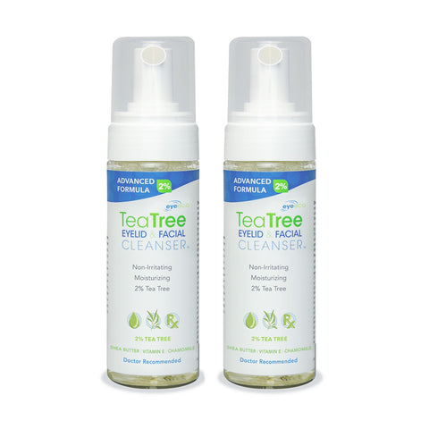 EyeEco’s TranquilEyes Advanced Formula 2% Tea Tree Eyelid and Facial Cleanser (2-Pack, 50mL each) is non-irritating, moisturizing, doctor recommended, and made for sensitive skin with shea butter, vitamin E, and chamomile.