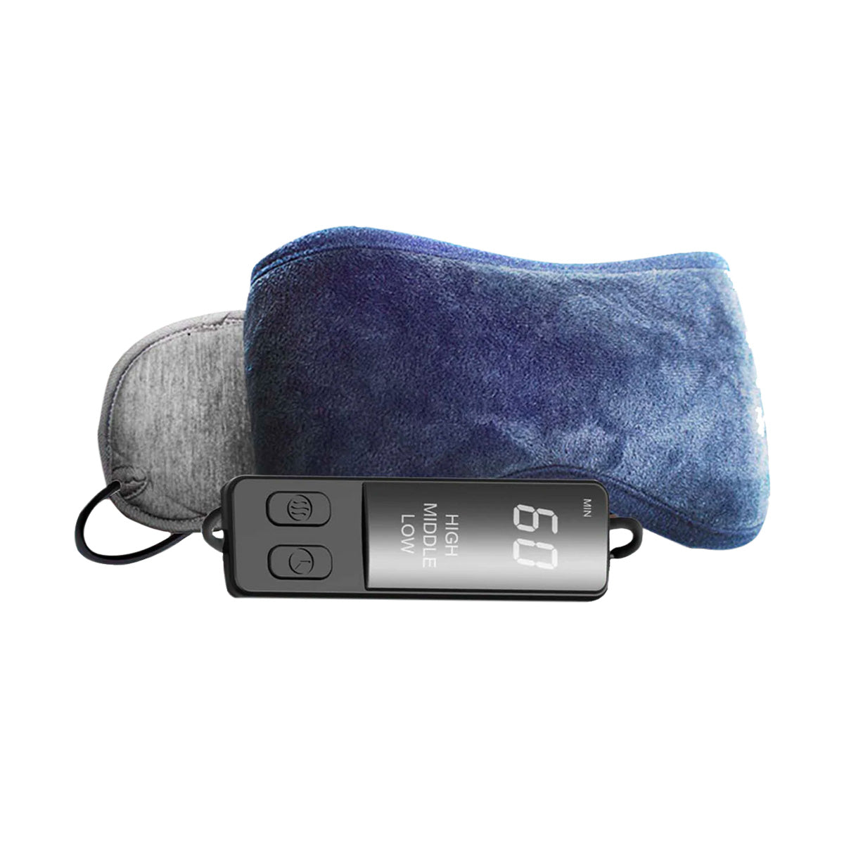 The MiBo USB Heating Pad for temporary eye relief, by MiBo Medical, offers infrared heat with a digital controller to adjust power and mode settings.