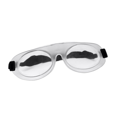 The EyeEco Eyeseals 4.0 Hydrating Sleep Mask by EyeEco offers nighttime relief, protects against dry eyes, retains moisture, and features a hypoallergenic, latex-free design—ideal for CPAP users. Shown transparent against a white background.
