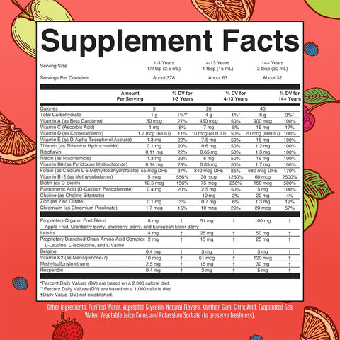 Mary Ruth's Liquid Morning Multivitamin Essentials+ - Fruit Punch (32 oz)