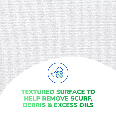 A white textured surface shows a circular icon of a stylized cloth with green text: Optase Tea Tree Oil Eyelid Wipes - Preservative Free designed for removing scurf, debris, and excess oils. Box of 20 from brand Optase.