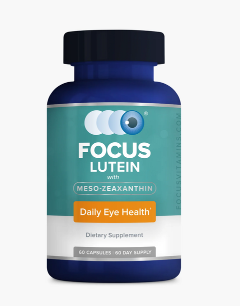 Focus Lutein Triple Carotenoid Formula for Adults - Eye Vitamins (60ct - 2 Month Supply)
