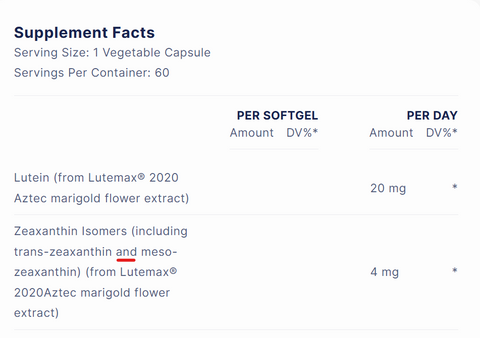Focus Lutein Triple Carotenoid Formula for Adults - Eye Vitamins (60ct - 2 Month Supply)