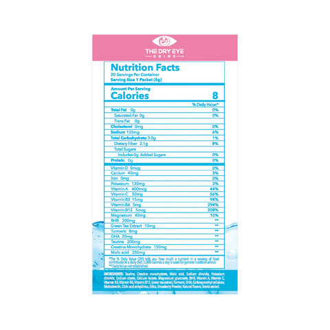 Dry Eye Drink™ Daytime – Doctor-Formulated Electrolyte Hydration for Eye Health (20 Packets)