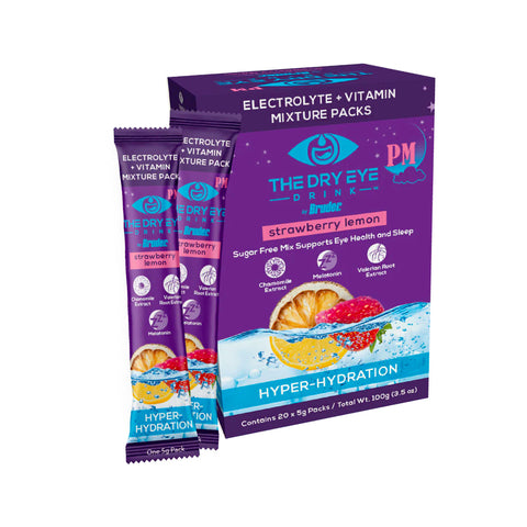 Dry Eye Drink™ PM – Nighttime Hydration + Sleep Support for Dry Eyes (20 Packets)