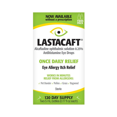 Lastacaft Once Daily Eye Allergy Itch Relief Drops (Twin Pack 2x5mL 120 Day Bottle)-Allergy-Vision Rescue