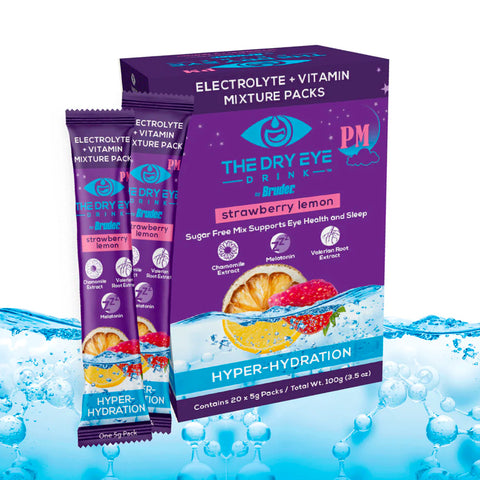 Dry Eye Drink™ PM – Nighttime Hydration + Sleep Support for Dry Eyes (20 Packets)