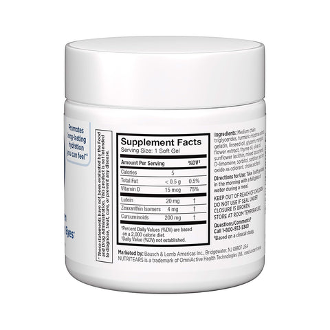 Blink NutriTears supplement for Dry Eyes (30 Softgels - 1 Mo Supply)