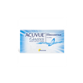 A 12-pack of Acuvue Oasys contact lenses from the Acuvue brand features HYDRACLEAR® PLUS Technology and UV protection in sleek blue and white packaging.