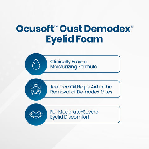 OCuSOFT Oust Demodex Removal Cleanser Foam (50mL)-Eyelid Cleansers-Vision Rescue