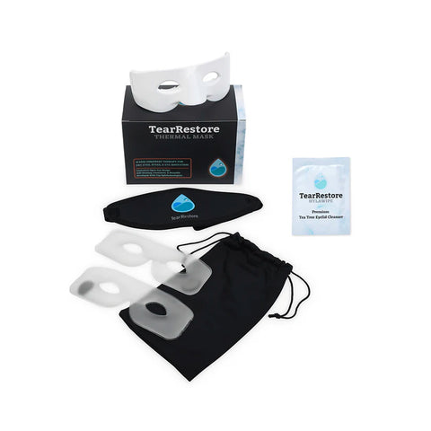 TearRestore Premium Kit – Includes TearRestore Mask, 2 Heat Packs, & 1 Box of HylaWipes (30ct)