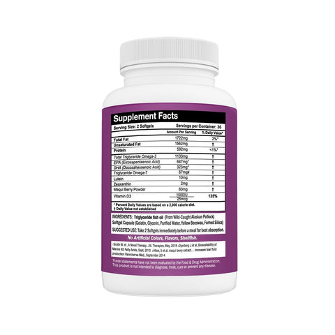 Solana Health Dry Eye Complete with Omega and Lutein (60ct Bottle)-Vitamins-Vision Rescue