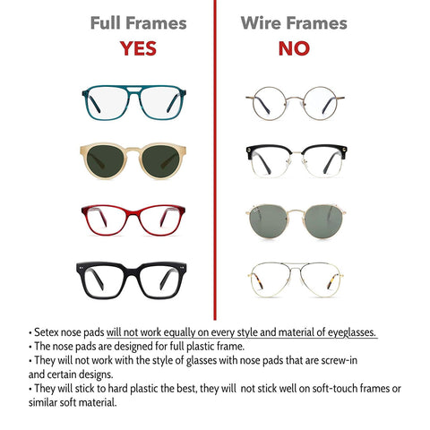 Setex Anti-Slip Kids Nosepads Ultra-Thin (0.6mm) Clear, 5 pairs