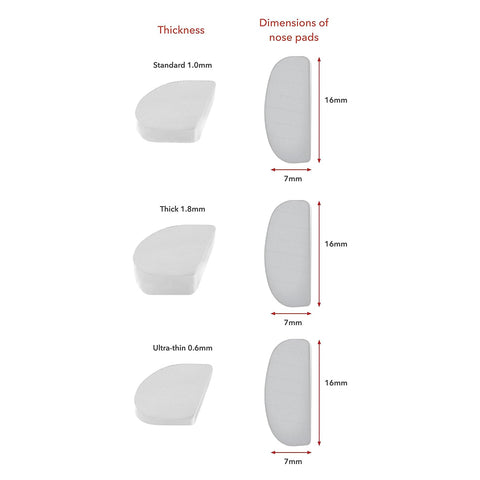Setex Anti-Slip Nosepads Ultra-Thin (0.6mm) Clear, 5 pairs