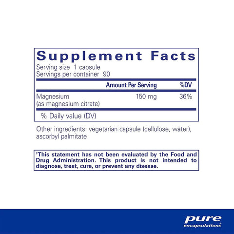 Pure Encapsulations Magnesium (Citrate)-Vitamins-Vision Rescue