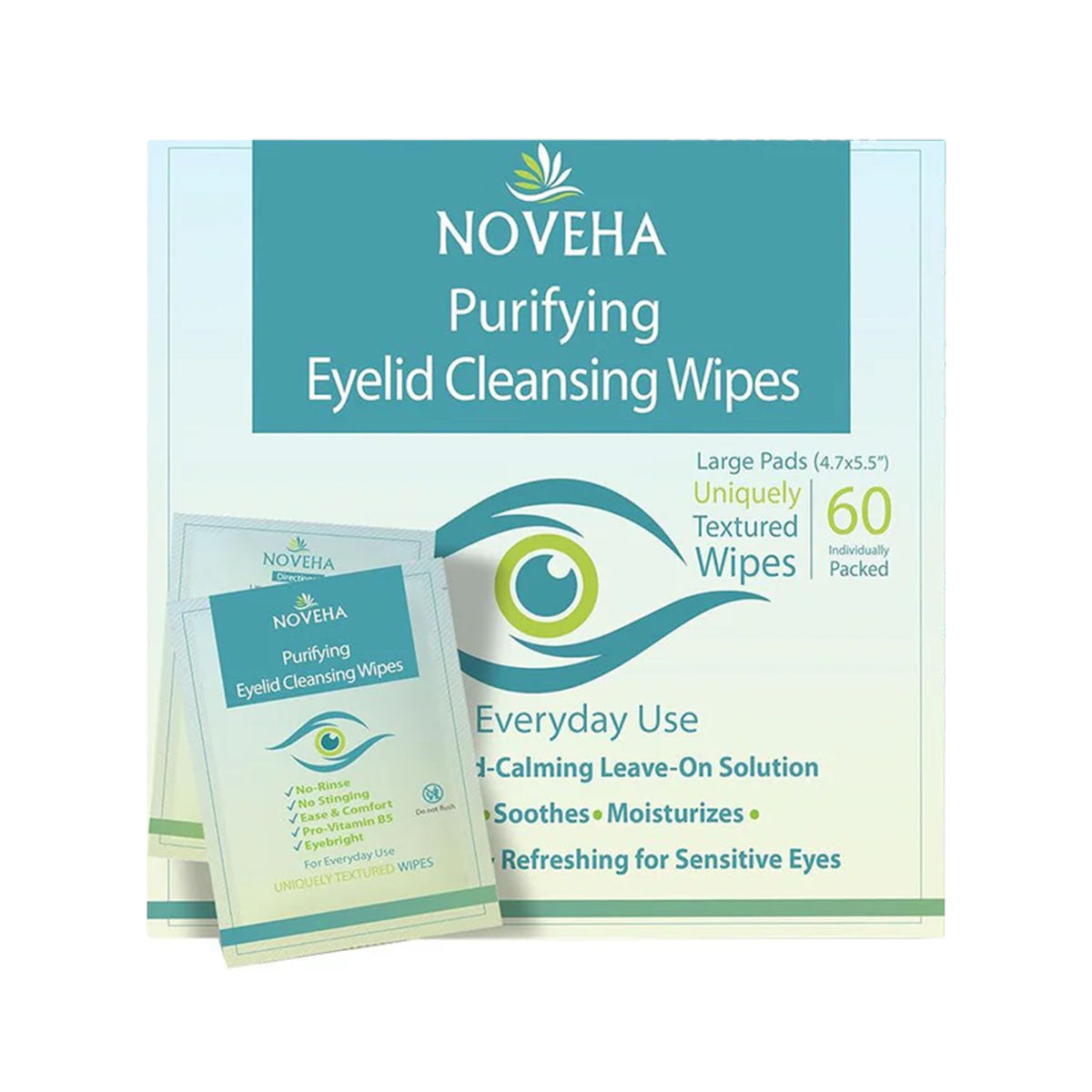 Noveha Purifying Eyelid Wipes for Daily Eye Hygiene - 60 wipes-Wipes-Vision Rescue
