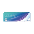 A box of Precision 1 by Alcon (30 pack) daily disposables has a light blue-purple gradient design, highlights SMARTSURFACE® Technology, and displays the Alcon name in the lower right corner.