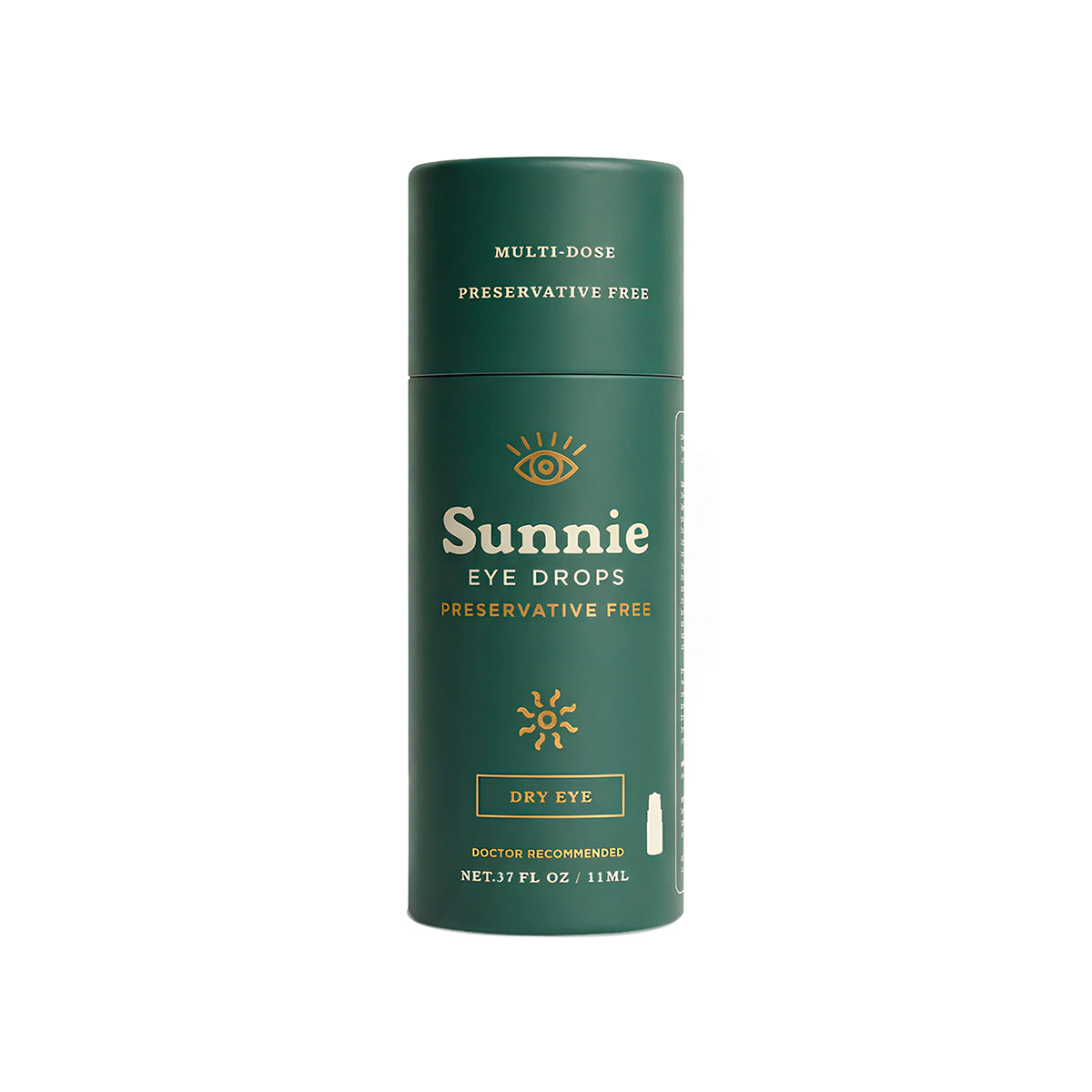 Sunnie Preservative-Free Eye Drops for Dry Eyes, (11ml), Multi-Dose Lubricating Drops with Glycerin 0.5% – for Daily Comfort