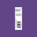 Bausch + Lombs Muro 128 Eye Drops, a 5% solution for temporary corneal edema relief, feature a protective seal to ensure yellow color integrity, with a barcode and company details on a purple background.