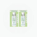 Two boxes of Bausch + Lomb BioTrue Multipurpose Contact Lens Solution Travel Kit (2x 2oz 60mL) rest on a white, striped background. Each box contains a clear bottle with the brand and product name, ideal for maintaining silicone hydrogel lenses while traveling.