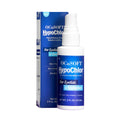 The OCuSOFT HypoChlor Spray Eyelid & Eyelash Cleaner, a 2 oz white spray bottle, features 0.02% hypochlorous acid before its blue packaging, highlighting non-toxic, non-irritating, and soothing properties for superior eye hygiene.