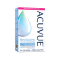 The Johnson and Johnson ACUVUE RevitaLens Multi-Purpose Solution (4oz + Lens Case) features a large water droplet design and emphasizes dual-disinfecting technology to safeguard contact lenses from bacteria, providing 120 ml of sterile solution for effective lens care.