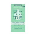 A green box of Biotrue Hydration Boost Eye Drops by Bausch + Lomb, preservative-free and suitable for soft contact lenses, featuring HA, antioxidants, and electrolytes for instant moisture on dry, irritated eyes.