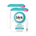 Two boxes of Bausch + Lomb Blink Tears Preservative Free Lubricating Eye Drops 50ct Vials offer relief for mild to moderate dry eyes. Each box includes 25 sterile, single-use vials, with a preservative-free formula ensuring lasting comfort without irritation.
