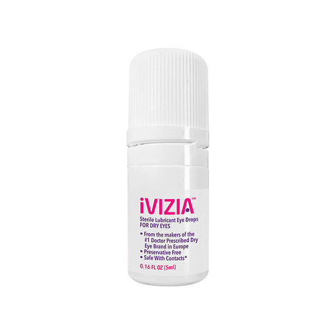Theas iVIZIA Sterile Lubricant Eye Drops offer dry eye relief with preservative-free, contact lens-friendly drops. The compact 0.17 fl oz (5ml) bottle is user-friendly.