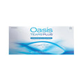 Oasis Tears Plus Preservative-Free Eye Drops by Oasis Medical provide moderate to severe dry eye relief in white and blue packaging. Each of the 30 single-use 0.3 ml vials is enriched with sodium hyaluronate for easy application.