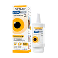 Optase Hylo Relief Preservative-Free Eye Drops feature a white box with yellow and blue accents, emphasizing its preservative-free formula. The trusted by experts product is designed with a nozzle cap for easy application.