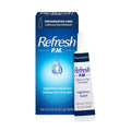 The Abbvie Refresh PM Lubricant Nighttime Eye Ointment (3.5g) provides preservative-free nighttime relief for intense eye dryness, with the tube displayed vertically next to its box.