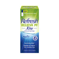 A 10mL bottle of Abbvies green and blue Refresh Relieva PF Xtra provides preservative-free relief with Hydrocell. Enhanced with trehalose for advanced hydration, its designed for fast-acting comfort.