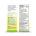 The Optase Allegro Eye Drops (10mL) packaging features the name on the left panel with instructions and reassurances like vegan, preservative-free, and contact lens compatibility. The right panel includes drug facts, ingredients, and safety warnings against environmental irritants.
