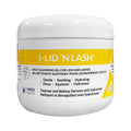 White container of I-Med Pharmas I-LID N LASH® Wipes—60 pre-moistened pads for sensitive skin. Its label highlights a gentle, hydrating formula with hyaluronan to soothe dry eyes. Bilingual text available in English and French.