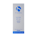 The packaging of iS Clinical Eclipse SPF 50+ (3.5oz 100g) features a silver box with blue text, emphasizing broad-spectrum UV protection and 40 minutes of water resistance, with Innovative Skincare on the bottom—an excellent choice among physical sunscreens.