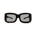 PRNs EyeEco Large Moisture Release Eyewear in Demi Amber with Clear Lens combines style and function, featuring an anti-fog coating for clear vision. These sunglasses, set against a white background, ensure both practicality and aesthetic appeal.