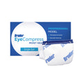 The Bruder Moist Heat Eye Compress – Single Eye comes in a blue and white box, highlighting its professional design for microwave activation. The cloth mask is white with Bruder elegantly written in blue, ideal for dry eye relief.
