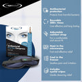 The Eye Doctors Essential Eye Compress provides relief for Dry Eye Disease with antibacterial protection and over 200 uses. It features an adjustable strap, can be microwaved or frozen, and includes eyelid wipes.