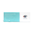 The USB Electric Eye Heat Mask box features an eye and mask illustration, highlighting real-time temperature control and warm compress benefits for Blepharitis. The soothing design in blue and white complements its therapeutic features.