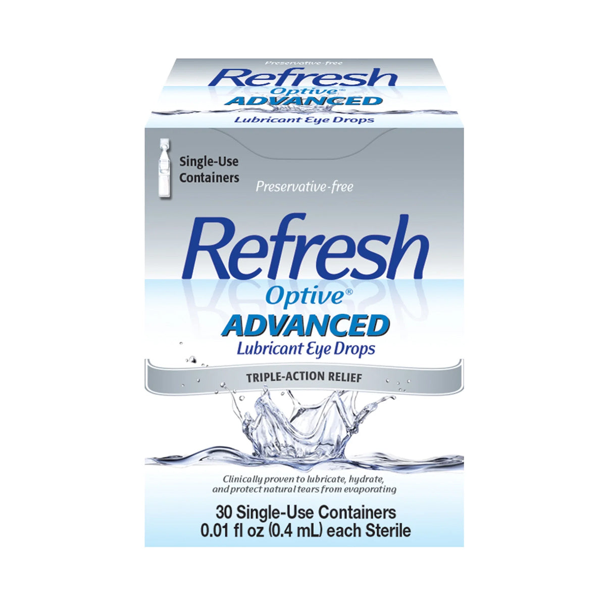 Refresh Optive® Advanced Preservative-Free Eye Drops - 30 Vials ...