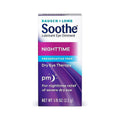 The packaging of Soothe Eye Ointment by Bausch + Lomb emphasizes Nighttime, Preservative-Free, and Dry Eye Therapy for severe dry eye relief at night, with a net weight of 1/8 oz (3.5 g).
