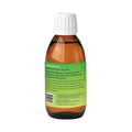 A brown medicine bottle, labeled green and capped white, displays usage and cautionary advice for eye health. Infused with algae oil for high omega-3 content, it stands against a clean white backdrop. Product: PRN Omega-V Benefits Liquid (5 oz) Vegan Formula by PRN - Physician Recommended Nutriceuticals.