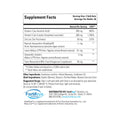 The image shows the supplement facts for Fortifeye Advanced Retina Formula by Fortifeye, based on AREDS2. It includes Vitamin C, Vitamin E, Zinc, Zeaxanthin, Lutein, and more. The label provides serving size, daily values, and distributor details.