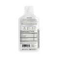 The back of the HealthyCell REM Sleep Supplement gel pack shows directions, storage instructions, supplement facts, and symbols for vegan, non-GMO, gluten-free, and soy-free. The white packaging with black text promotes improved sleep cycles for rejuvenating REM sleep.