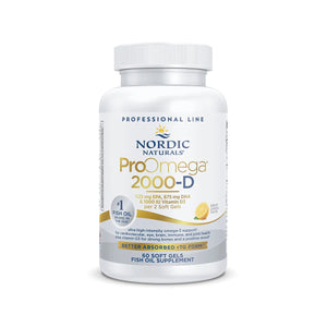 Nordic Naturals ProOmega® 2000-D – High-Potency Omega-3 with Vitamin D3 for Eye & Vision Health (60ct)