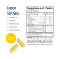 Nordic Naturals ProOmega-D Lemon Flavor (120ct) offers non-GMO lemon soft gels with Omega-3, focusing on potency, purity, and sustainability. Designed to improve eye health with No Fishy Burps! it includes supplement facts for 60 servings detailing ingredients.