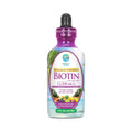 A 32 oz. bottle of Tropical Oasis Biotin Liquid Supplement for Hair, Nail, and Skin by Tropical Oasis features a 12,500 mcg dosage promoting hair growth, skin health, and nail strength with enhanced absorption and metabolism support.