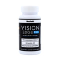 A white bottle with a black label reads MacuHealth Vision Edge ECP Pro, an eye health supplement featuring a Triple Carotenoid Formula for superior visual enhancement, offering blue light protection and containing 90 softgels.
