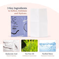 An infographic highlights CorneaCare Wipes with Tea Tree Oil, focusing on 3 Key Ingredients: hyaluronic acid for healing and hydration, tea tree oil for exfoliation and rejuvenation, and purified water for cleansing—ideal for gentle eyelid care.